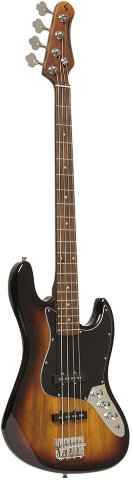 Бас-гитара STAGG SBJ-30 SNB, 4 струны, Jazz Bass, 20 ладов, Sunburst