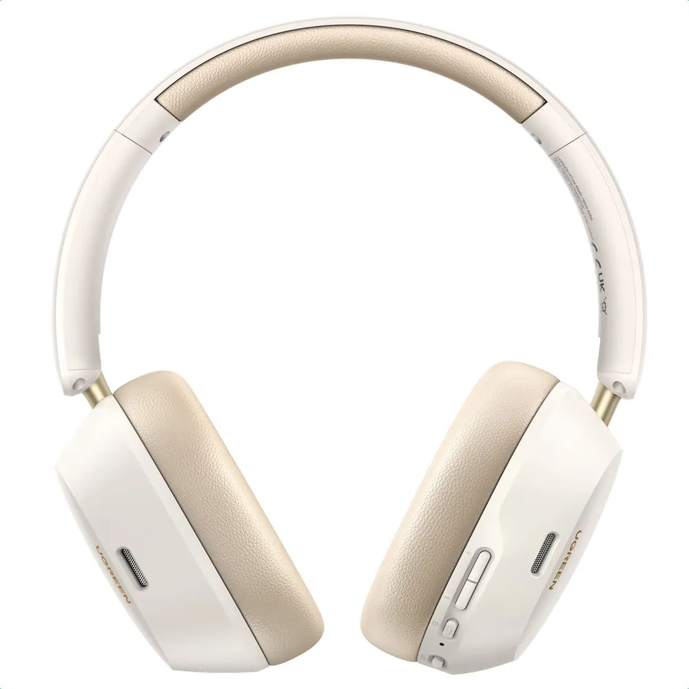 Наушники UGREEN HP203, накладные, TWS, Bluetooth, встроенный микрофон, белые