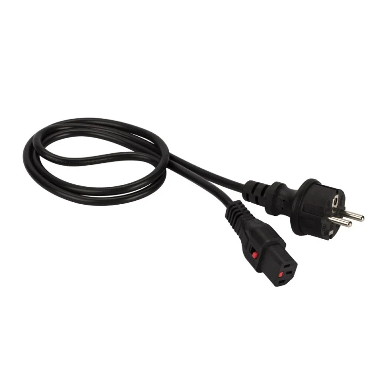 Шнур питания Lanmaster LAN-PP13L/SH-2.0-BK, C13–Schuko, 3×0.75 мм², 2 м
