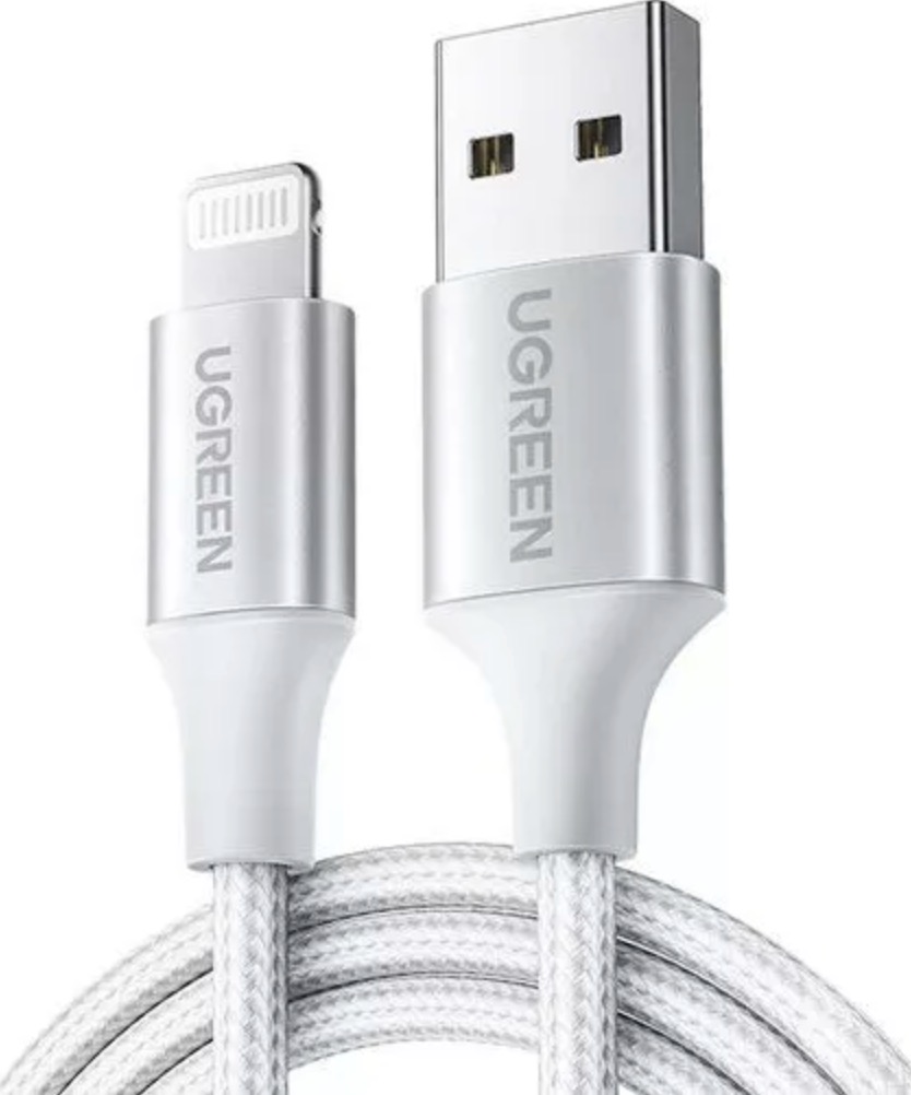 Кабель UGREEN 60163, USB–Lightning, 2.4A, 2м