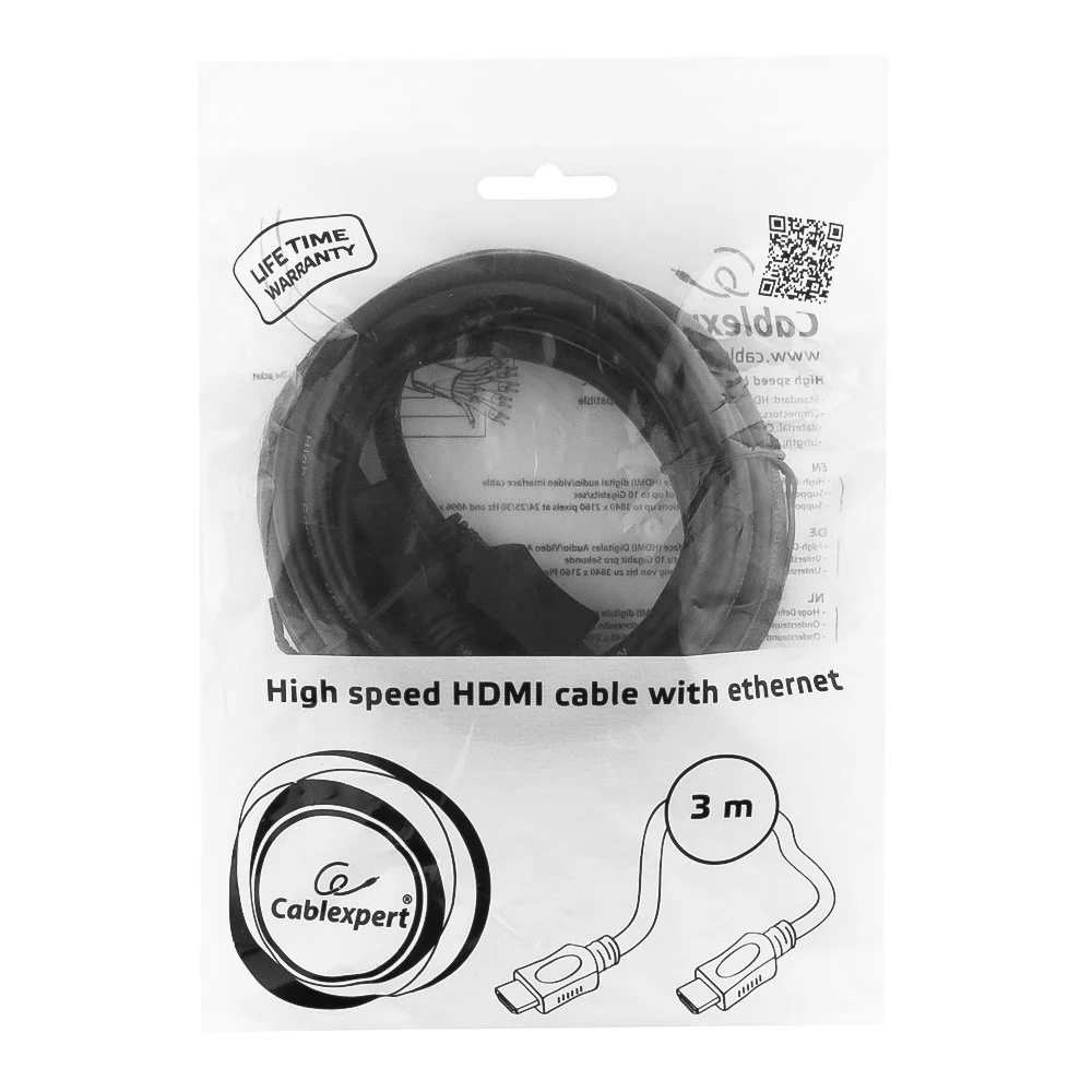 Кабель HDMI Cablexpert CC-HDMI4L-10, v2.0, 19M/19M, 3 м, экранированный