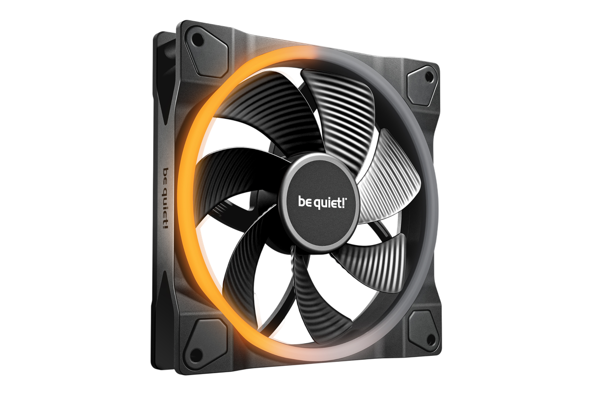 Вентилятор be quiet! Light Wings 140mm PWM Reverse Black, 140x140x25 мм, 1300 об/мин, ARGB