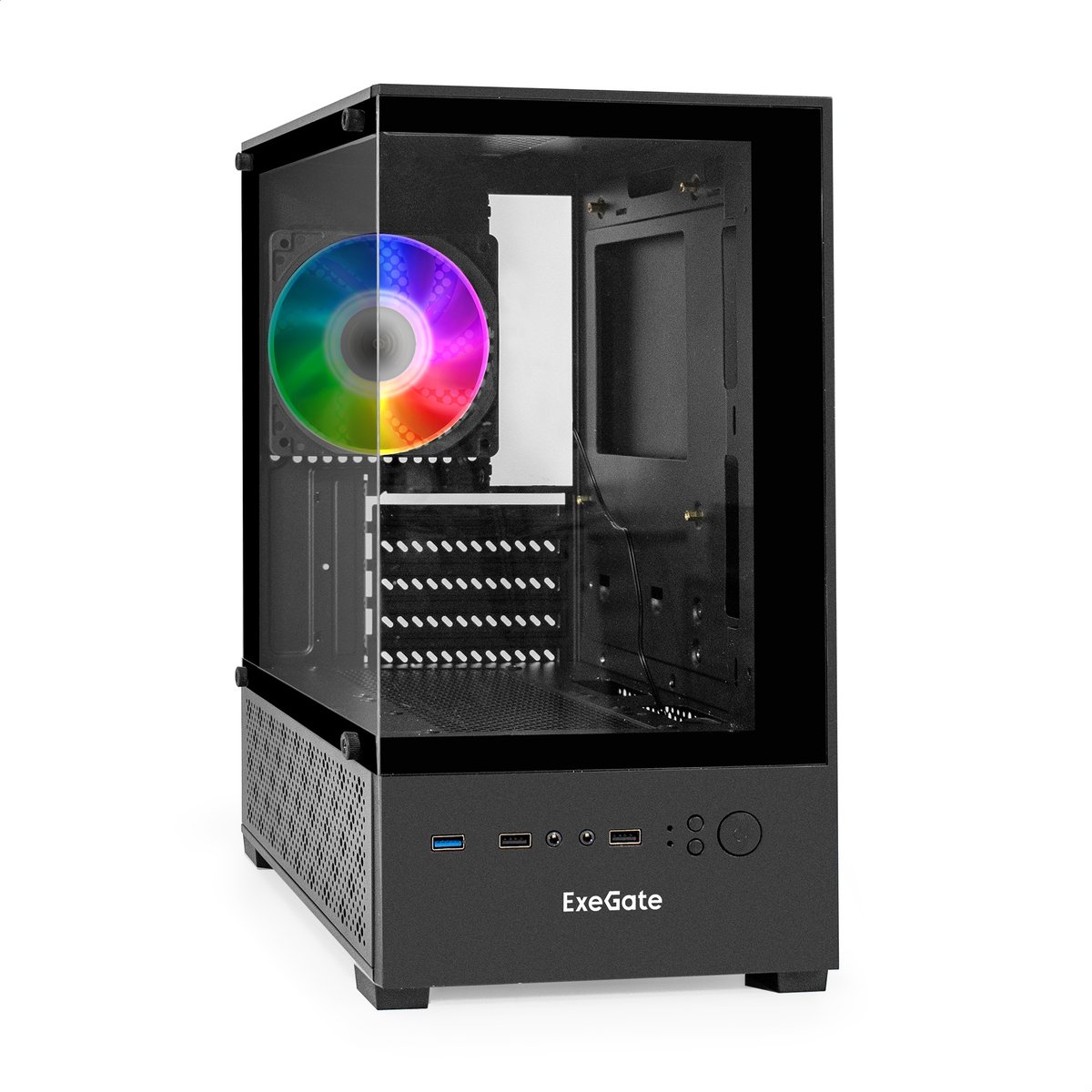 Корпус ExeGate EX298758RUS, mATX, БП 850NPX, стекло