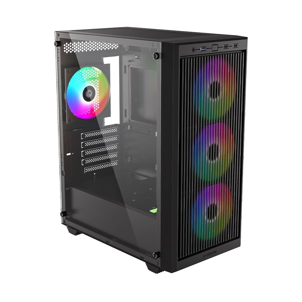 Корпус ID-Cooling WARE 300 ARGB, mATX, 4 вентилятора, закалённое стекло