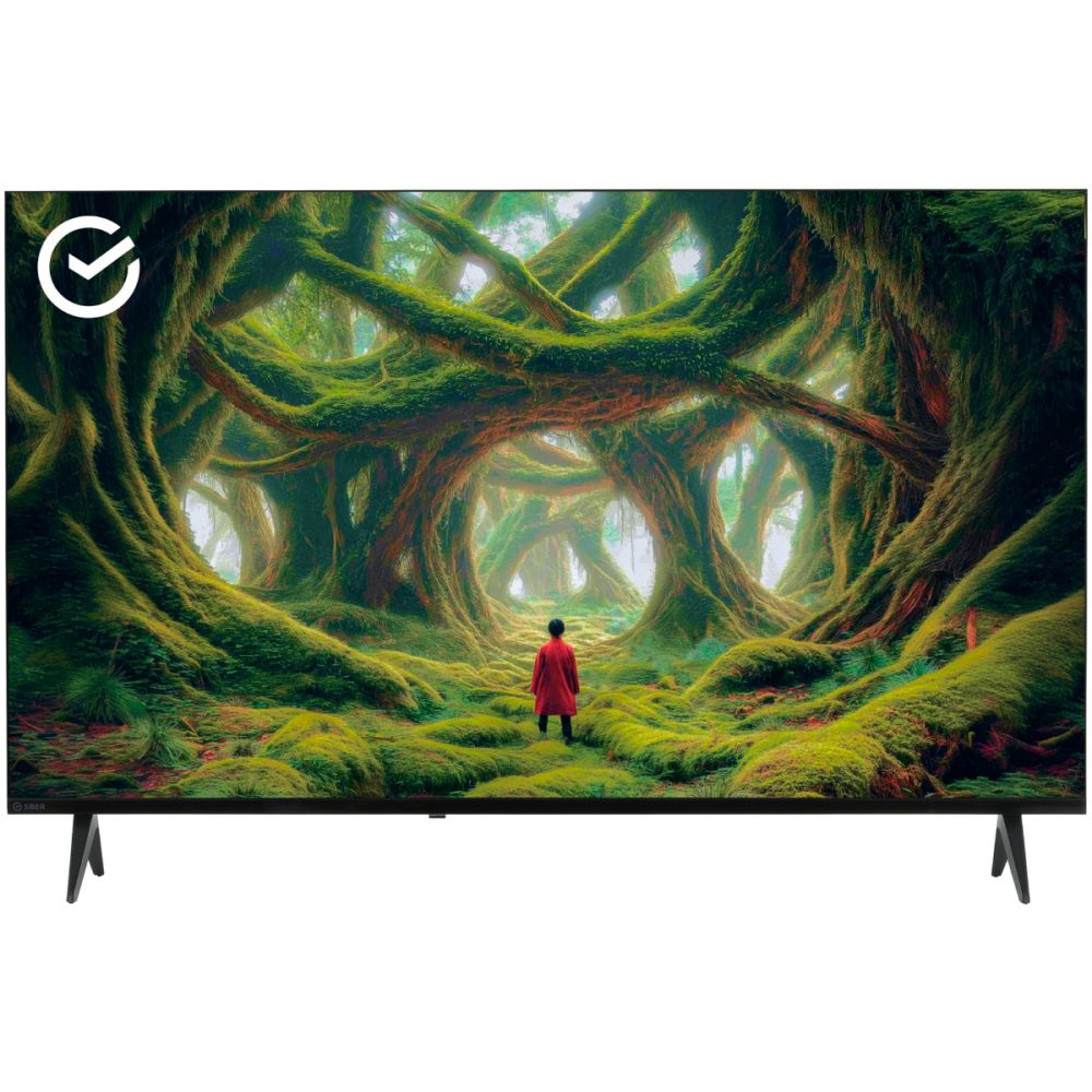 Телевизор SBER SDX-55U5500DBB, 55" 4K Ultra HD 60 Гц, LED, Smart TV Салют ТВ