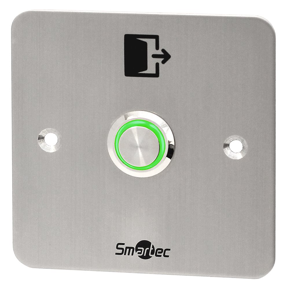 Кнопка Smartec ST-EX144L, металлическая, врезная, СИД индикатор, НР