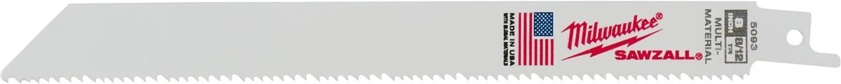 Полотно сабельное Milwaukee Sawzall 48475093, 200мм, 8/12 TPI, 5 шт