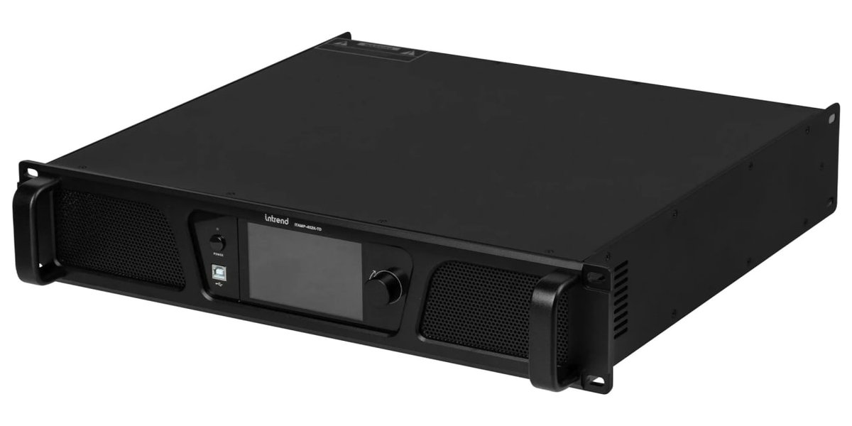 Усилитель Intrend ITAMP-4x2K-TD, 4 канала, 4×1500 Вт/8 Ом, Dante, DSP