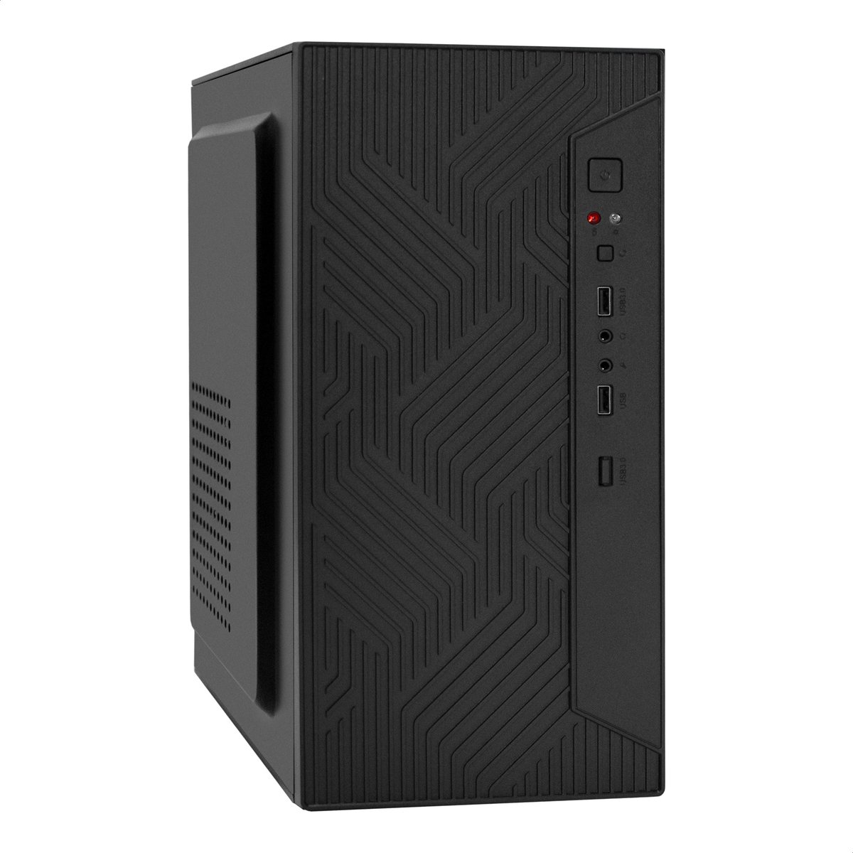 EX299215RUS Корпус Minitower ExeGate BAA-303 с блоком питания UNS500 и вентилятором 12 см, 2 USB порта, HD Audio, черный цвет