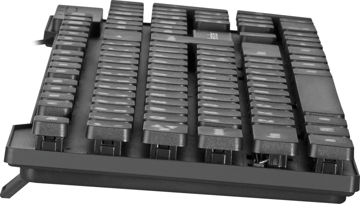 Клавиатура Defender Element HB-190, USB, проводная, ENG/RU, полноразмерная, чёрная