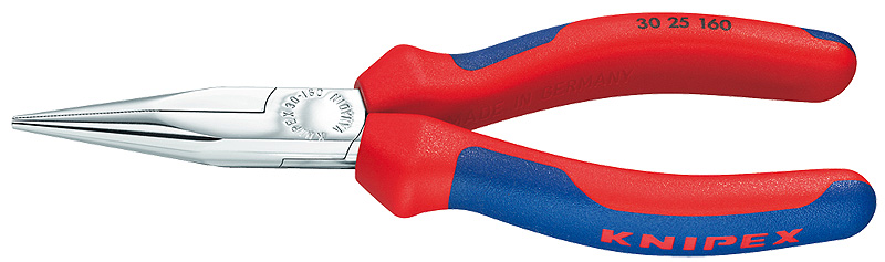 Длинногубцы Knipex KN-3025160, 160мм, плоскокруглые губки 50мм