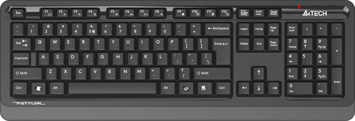 Клавиатура A4Tech FGK10, беспроводная, USB, 104 клавиши, серая