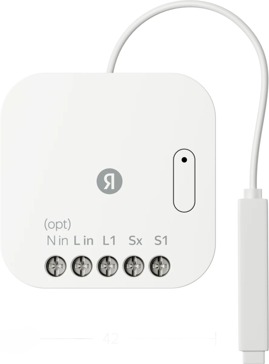 Умное реле Яндекс YNDX-00537, 1 канал, Zigbee 3.0, 220–240 В, 1800 Вт