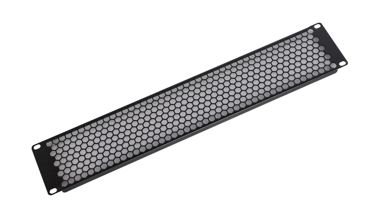Фальшпанель ЦМО ФП-2.4-9005, 19" 2U, перфорированная, черная