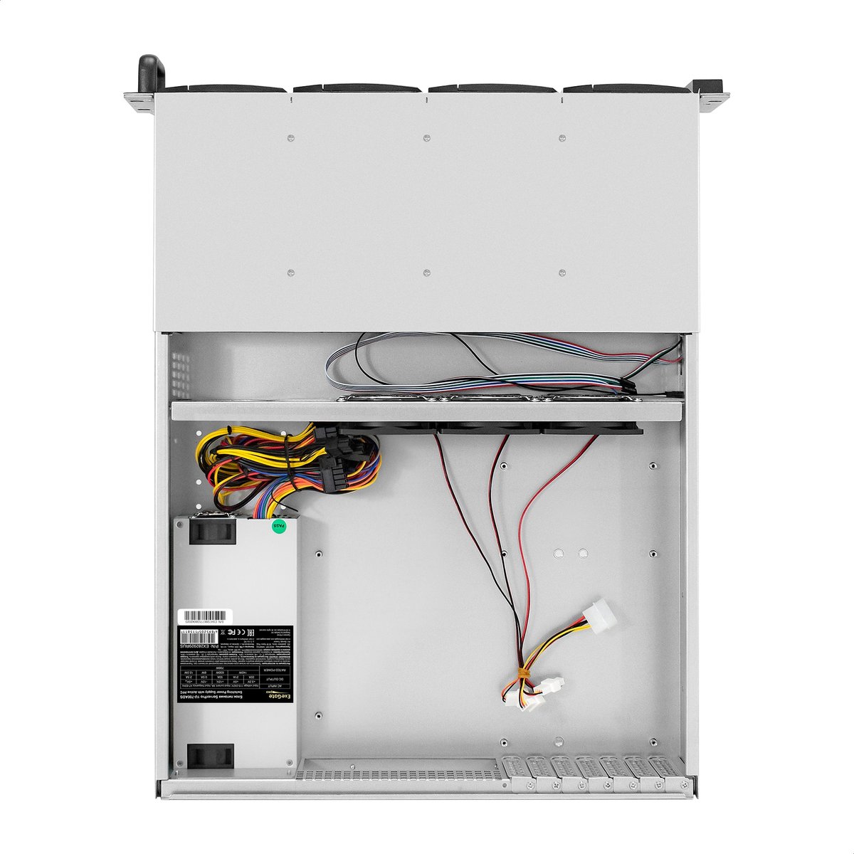 Exegate EX281297RUS Серверный корпус ExeGate Pro 2U550-HS12 <RM 19",  высота 2U, глубина 550, БП 1U-700ADS,12xHotSwap, USB>