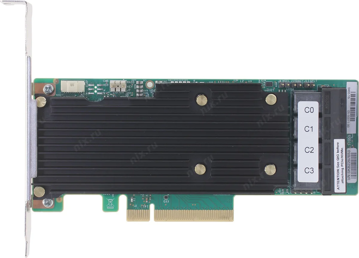 RAID-контроллер Broadcom MegaRAID 9460-16i, 05-50011-00, PCIe 3.1 x8, 16 портов, 4 ГБ кэш