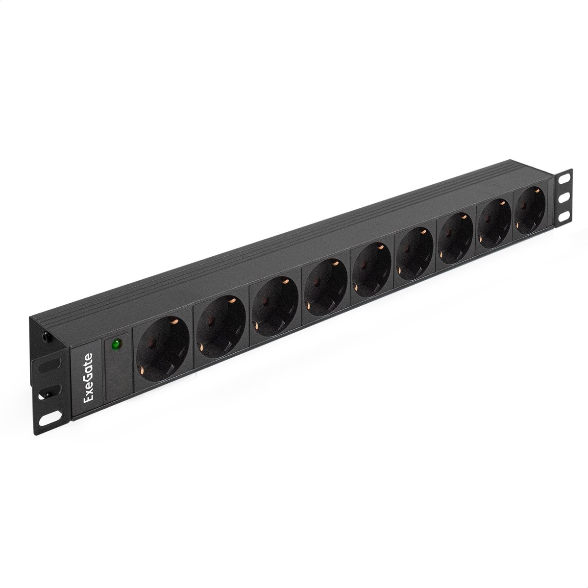 Блок розеток ExeGate EX280853RUS, 9×Schuko, C20, 16A, 1U
