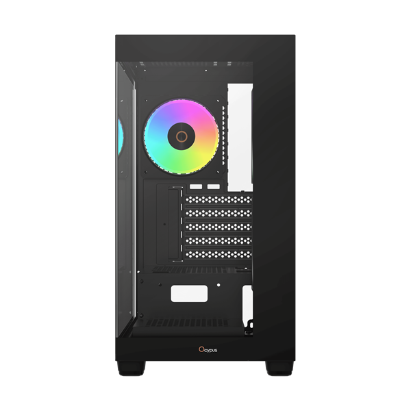 корпус Ocypus Gamma C52 BK ARGB, MATX, USB3.0*1+USB2.0*2, SIDE 2x120mm ARGB, REAR 1x120mm ARGB (существенное повреждение коробки)