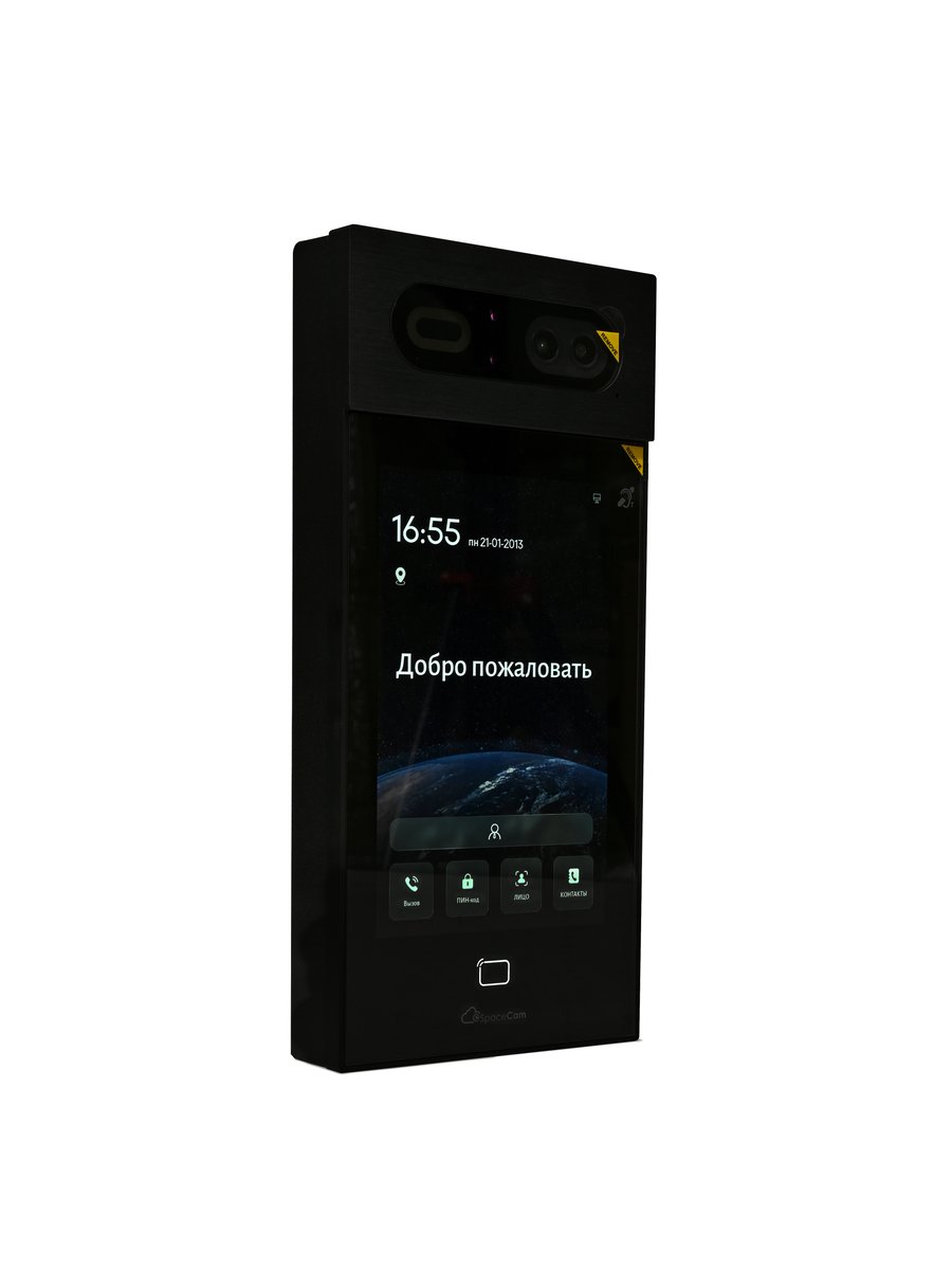 Станция вызова SpaceCam SC-INT-D008-1-MFB, Android, 8", IP65, PoE+