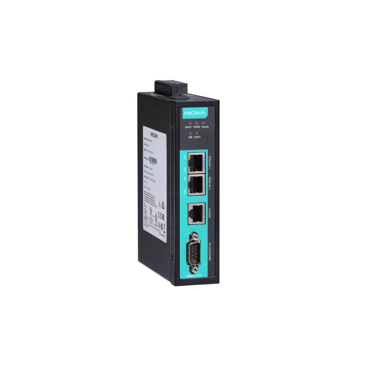 Шлюз MOXA MGate 5109, Modbus в DNP3, 2×Ethernet 10/100, DIN-рейка