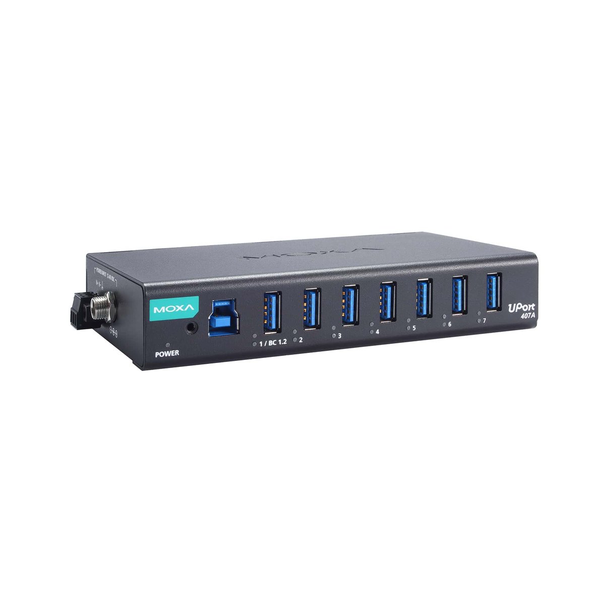 USB-хаб MOXA UPort 407A, 7 портов USB 3.2, 12–48 В