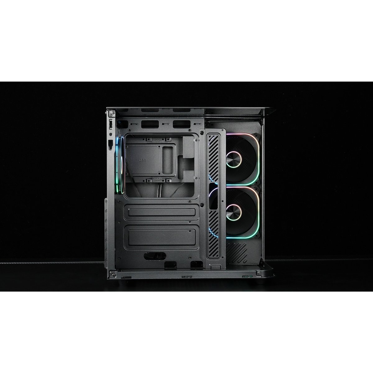 Корпус CBR ATX Cube X860BK, без БП, USB Type-C, 3 вентилятора, черный