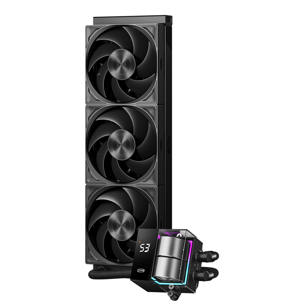 СЖО PcCooler DS360 Pro Digital BK, 360 мм, 3×120 мм, TDP 310 Вт, ARGB