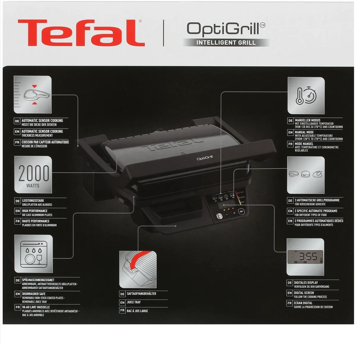 Электрогриль Tefal 7211005082, 2000Вт