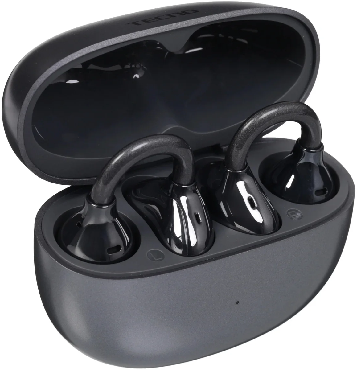 Гарнитура TECNO Freehear 2 OW02, Bluetooth, клипса, IP54, чёрный