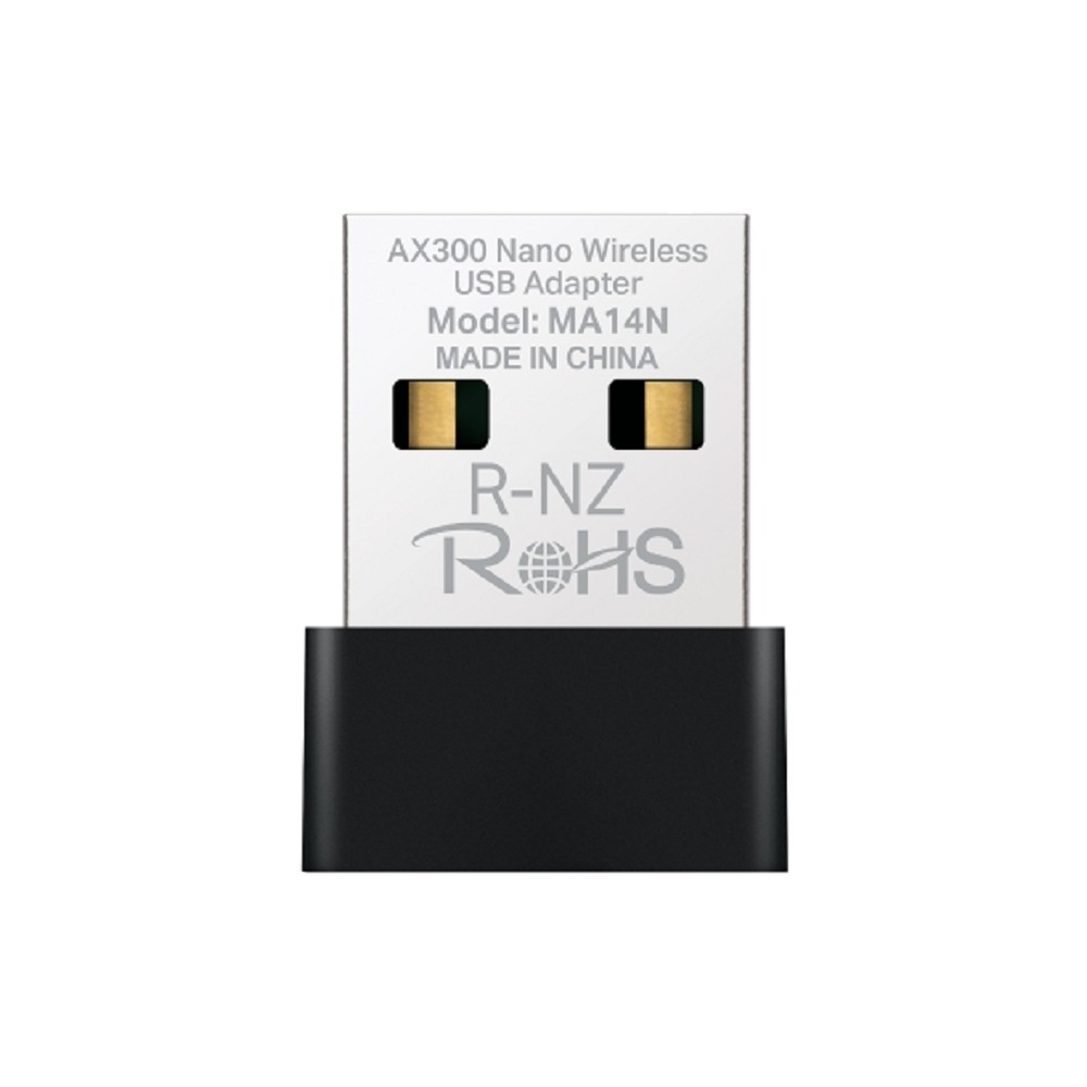 Сетевой адаптер Mercusys MA14N, USB Type-A, Wi-Fi AX300, 1 встроенная антенна
