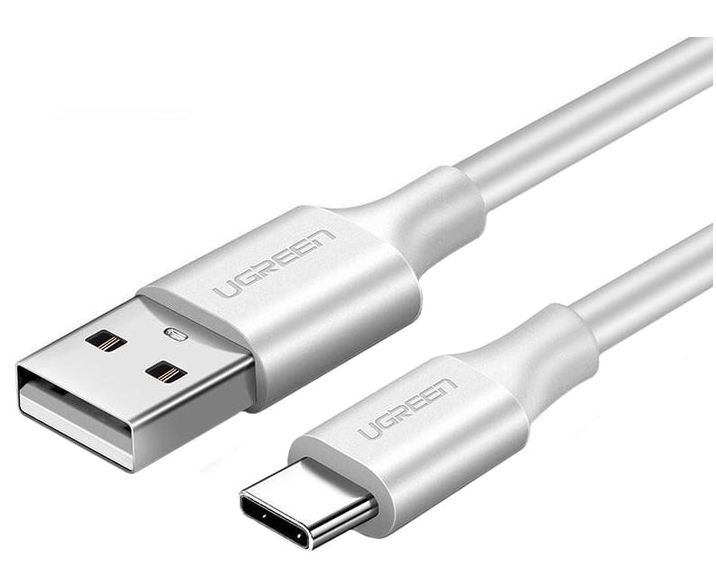 Кабель UGREEN US287 60123, USB-A–USB-C, 2.4А, 2м, белый