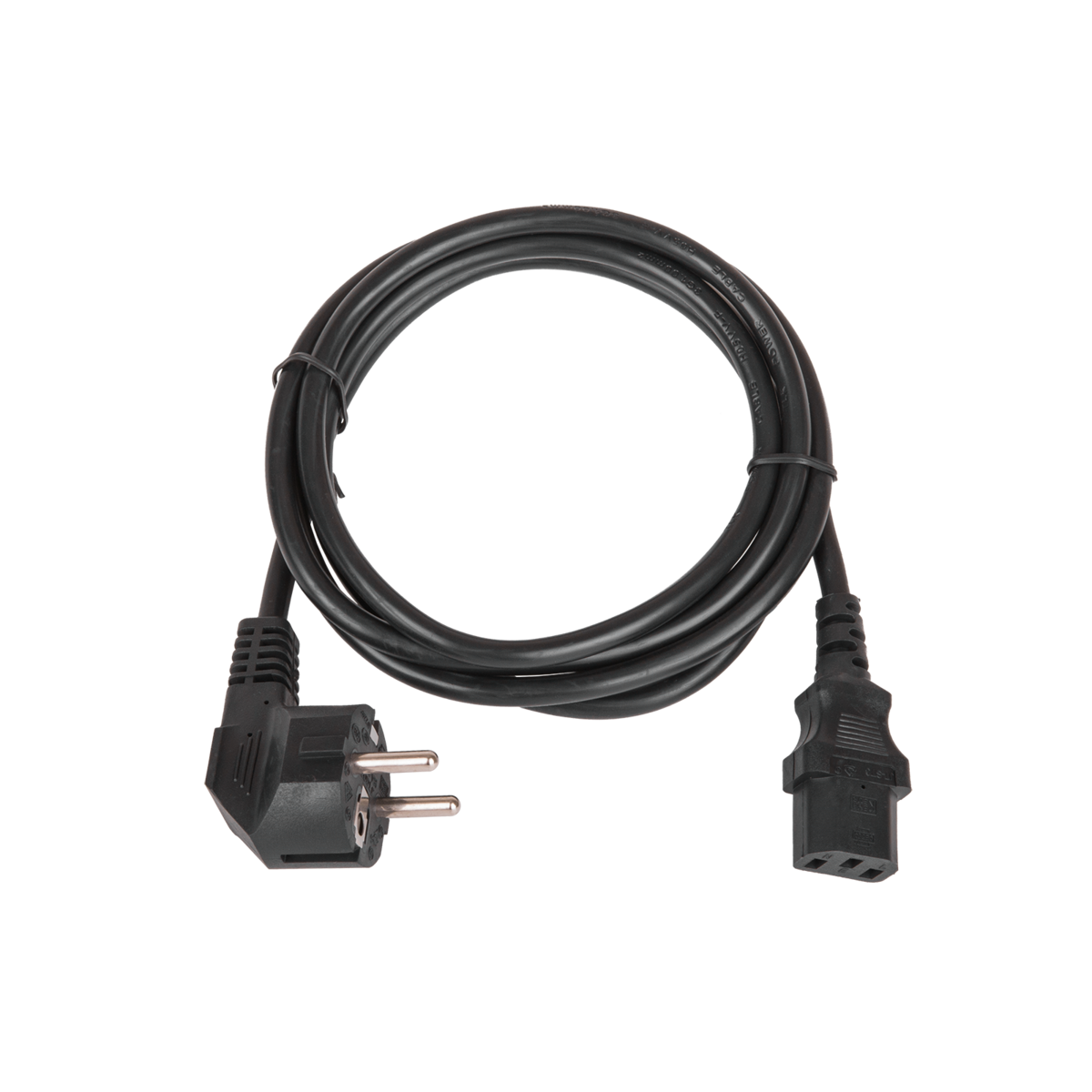 Кабель питания NIKOMAX TLK-PCC10-018, Schuko — C13, 3×1 мм², 1,8 м, 10 А