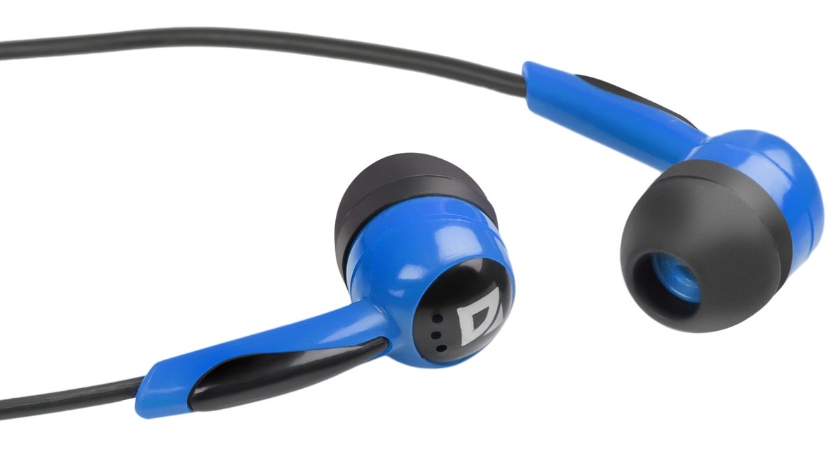 Defender Наушники стерео Basic-604 Blue Для MP3, кабель 1,1 м