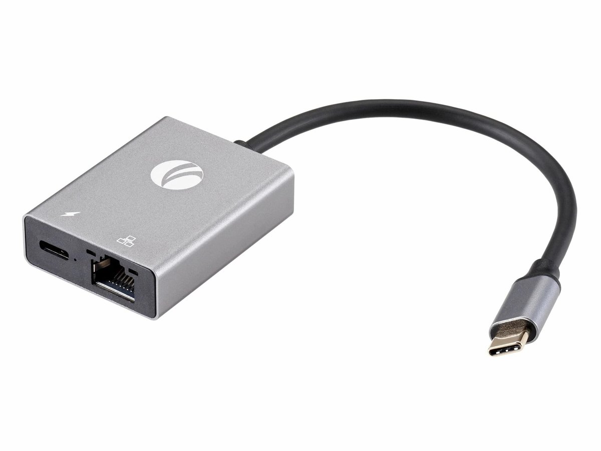 Адаптер VCOM CU4591_218116, USB Type-C — RJ45, PD 100 Вт