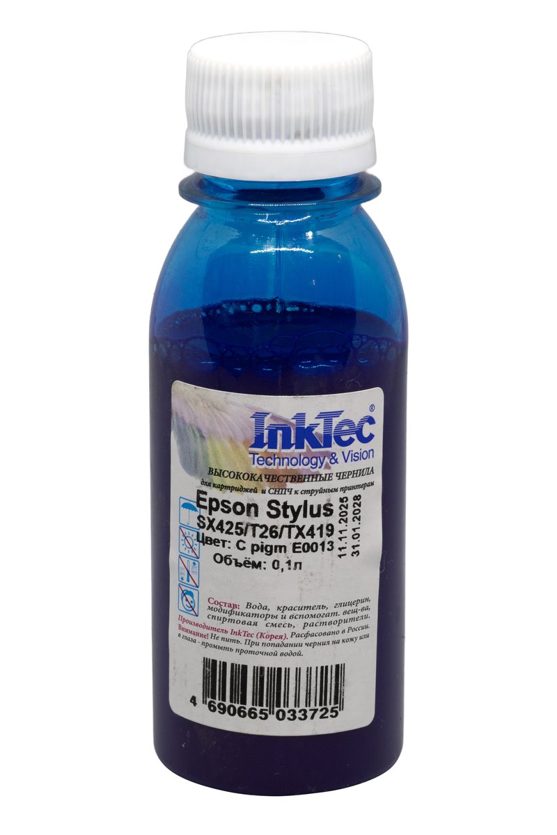 Чернила InkTec E0013-LC, пигментные, C, 0,1л