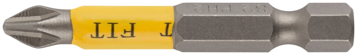 Бита FIT 57505, PH2, 50 мм, сталь S2, 1/4", 2 шт
