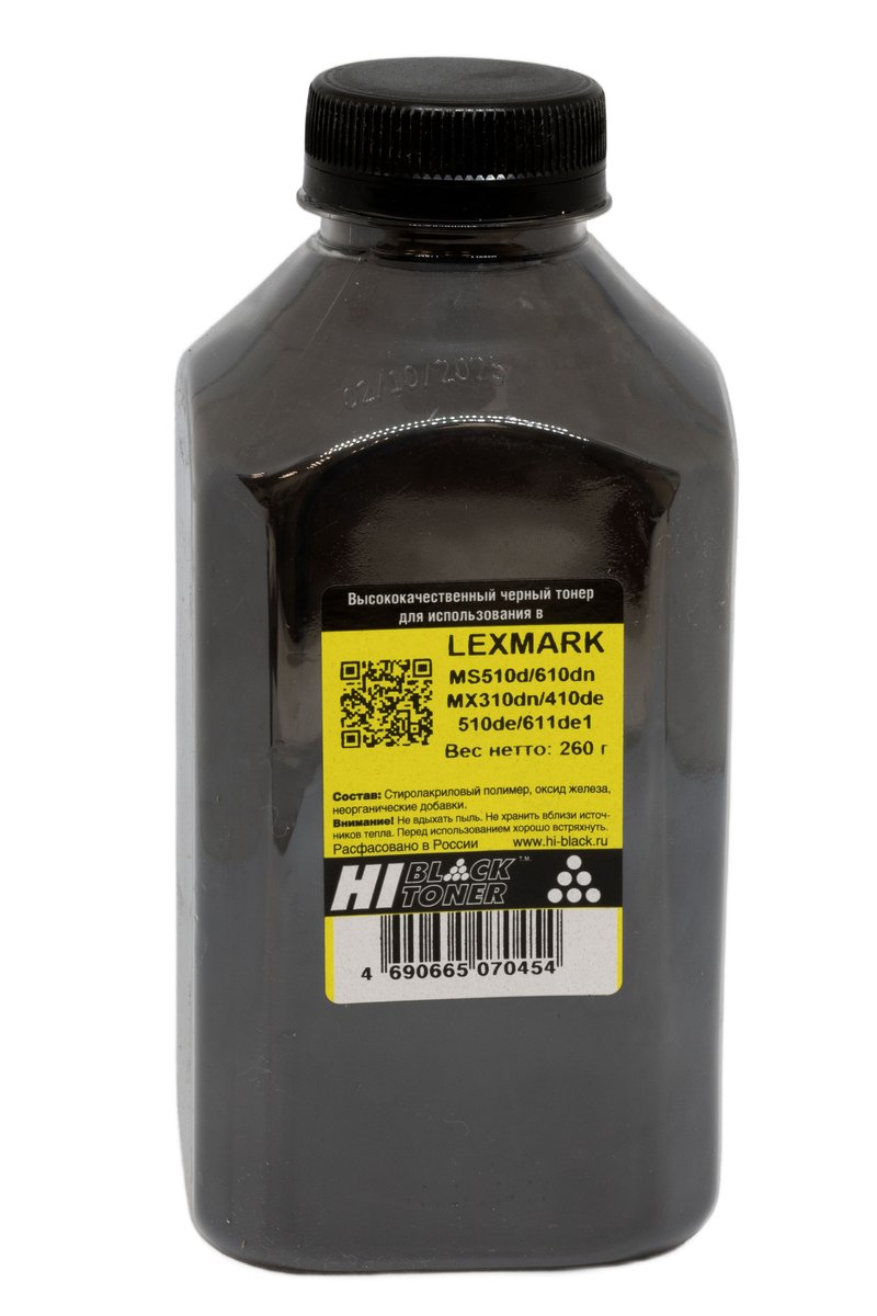 Тонер Hi-Black HB-LXMS310-260G для Lexmark, чёрный, 260 г