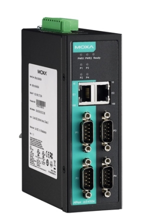 Преобразователь интерфейсов MOXA NPort IA5450A-T, 4×RS-232/422/485 в Ethernet