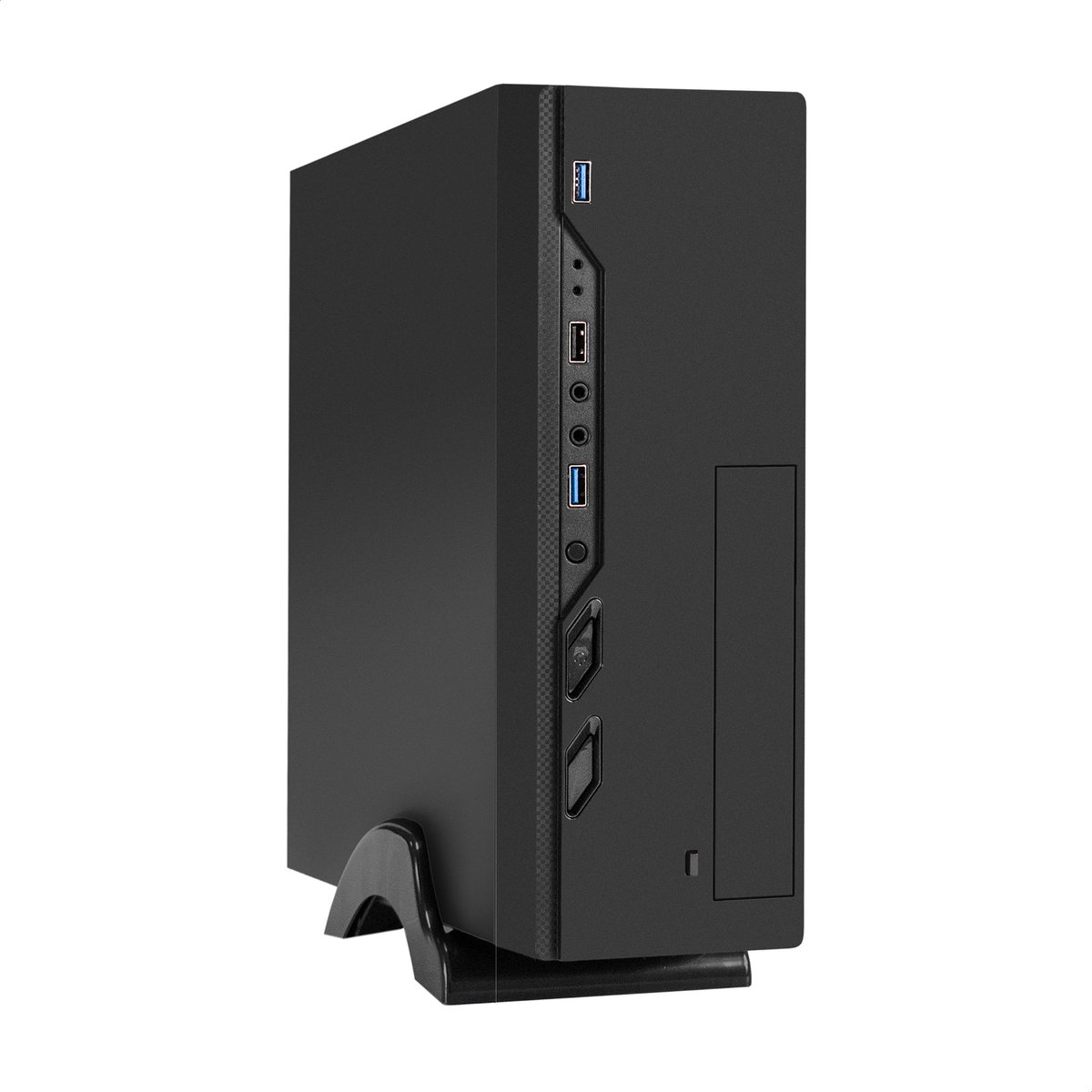 Компьютерный корпус Desktop ExeGate MI-208U2-M400 (mini-ITX/mATX, БП M400 с вент. 8см, 1хUSB+2хUSB 3.0, аудио, черный)