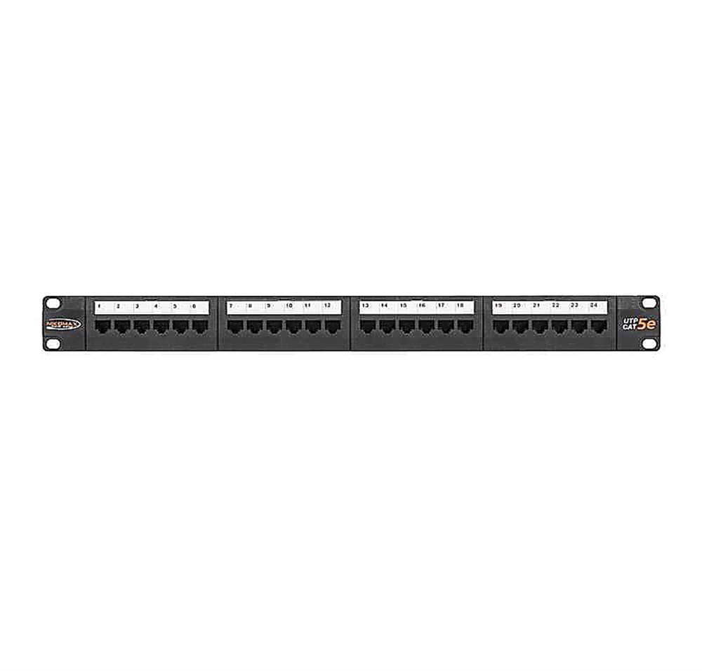 Патч-панель NIKOMAX NMC-RP24UD2-1U-BK, 19", 1U, 24 порта, Cat.5e
