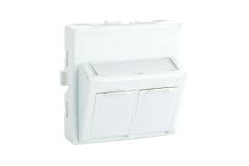 Вставка Eurolan 16A-00-08WT, 2×SC/LC, Keystone, белая