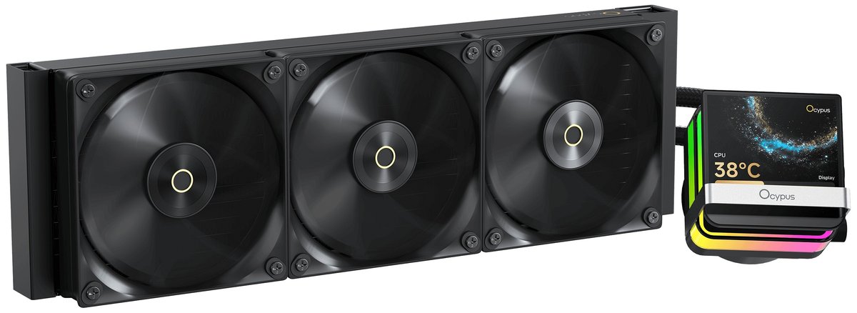 СВО Ocypus Sigma L36 PRO BK, 360 мм, 3x120 мм FDB, LCD-помпа
