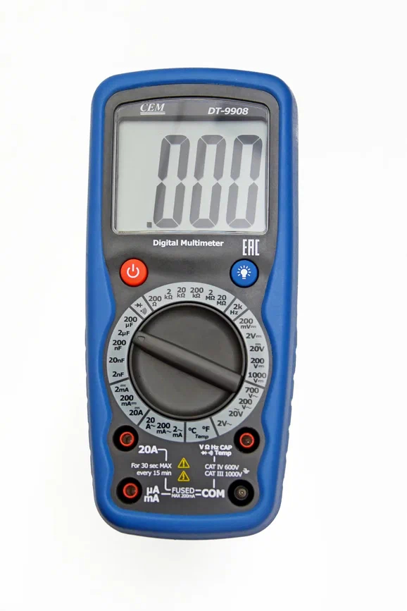 Мультиметр CEM DT-9908, 1000 В DC, 700 В AC, 20 А, 20 МОм, 200 мкФ