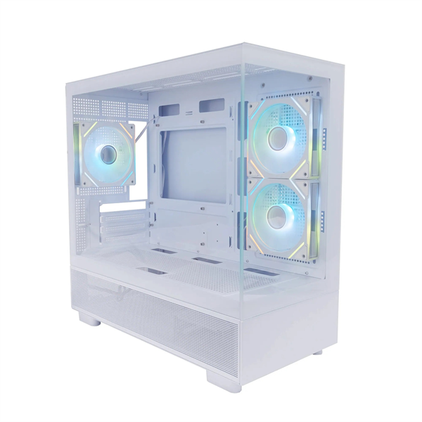 Корпус 1STPLAYER MIKU Mi5 ARGB White, mATX, 3×120 мм ARGB, белый