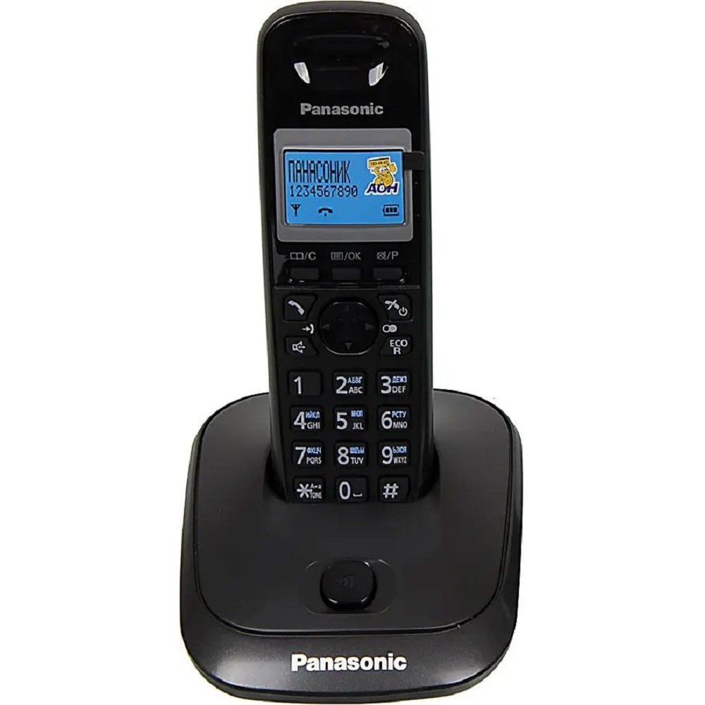 Радиотелефон Panasonic KX-TG2511RUT, DECT, Caller ID, чёрный