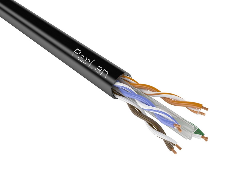 Кабель Паритет 101163, U/UTP Cat6, 4х2х0.57, PE, 305 м