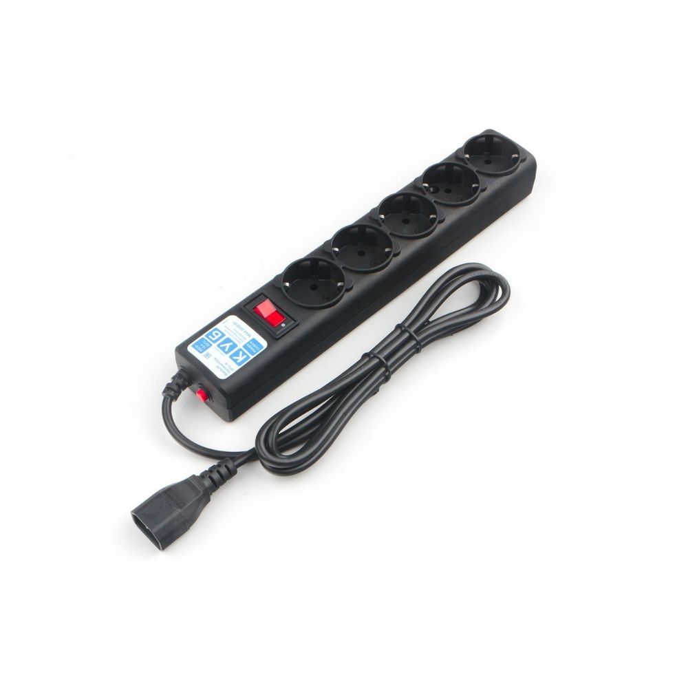Сетевой фильтр PowerCube SPG5-B2, вход C14, 5 розеток Schuko, 10 А, 1.9 м