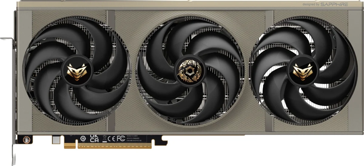 Видеокарта Sapphire 11348-10-20G, RX 9070 XT, 16ГБ GDDR6, 256bit