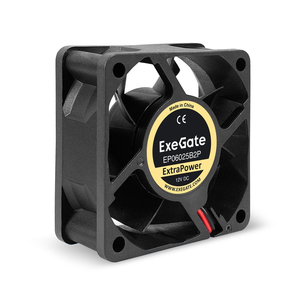 Вентилятор ExeGate ExtraPower EP06025B2P, 60x60x25 мм, 12 В, 4500 об/мин, 2-pin
