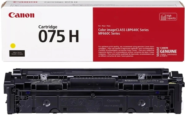 Картридж Canon 075HY, 6366C002-NC2, жёлтый, 2500 страниц